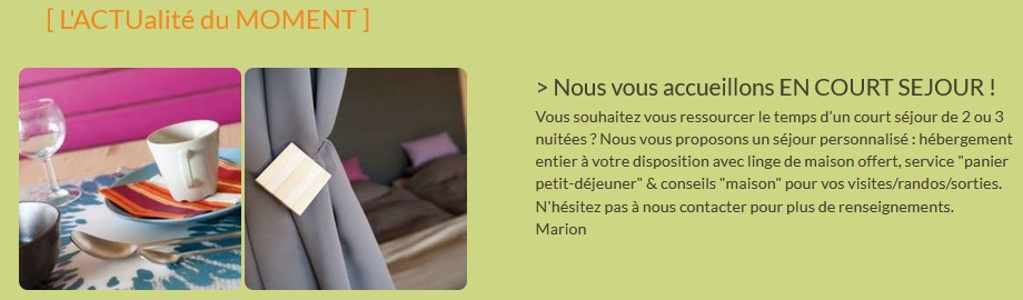 Accueil en court séjour !